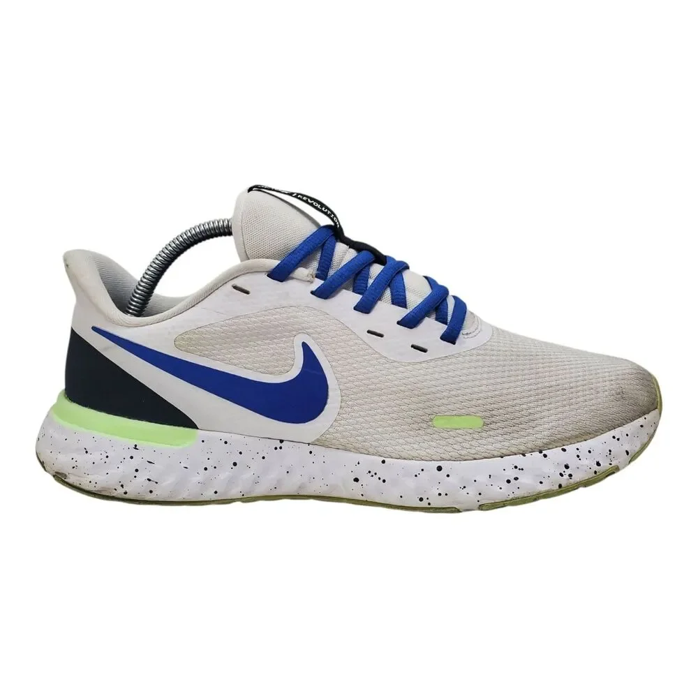 NIKE Shoes REVOLUTION 5 Mens Size 10.5 White Racer Blue Running CW5846-100